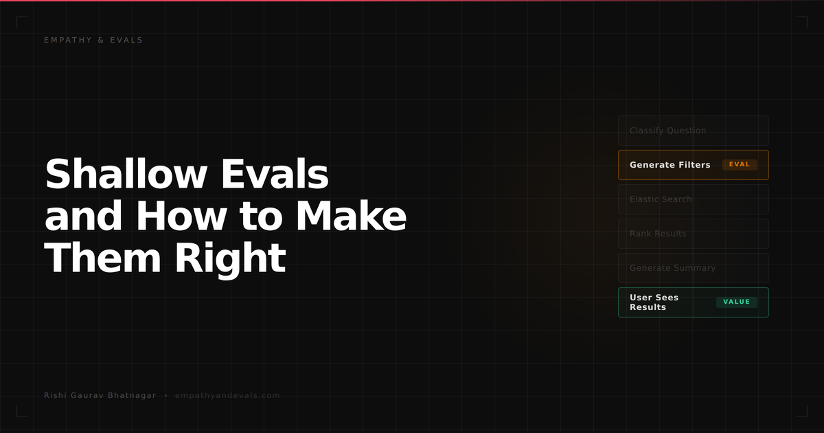 Shallow Evals and How to Make Them Right